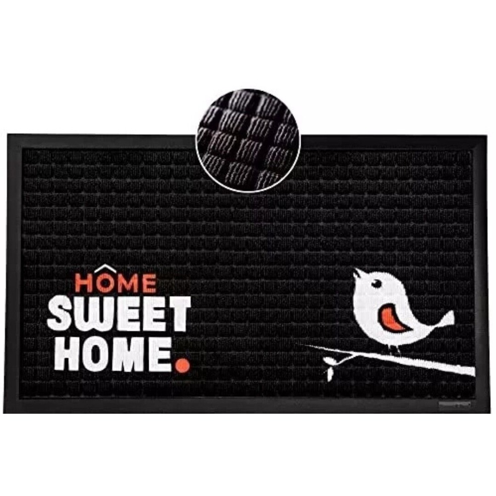 Home Sweet Home Bird Welcome Doormat Commercial Grade Rubber Indoor Outdoor28x16